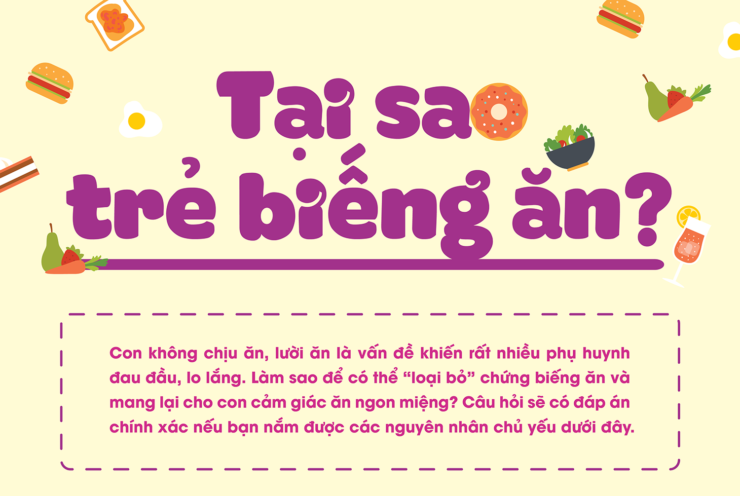 Tại sao trẻ biếng ăn