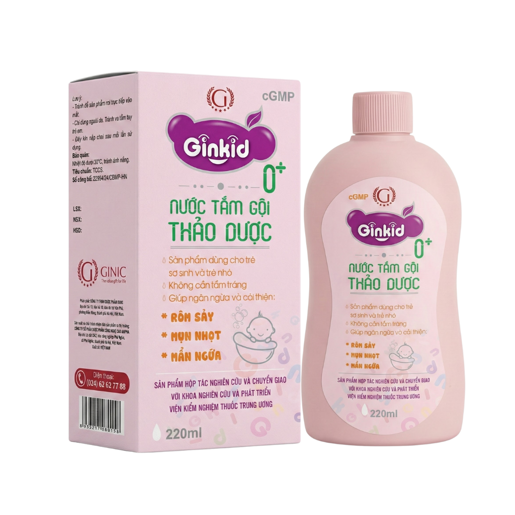 GINKID 0+ NƯỚC TẮM GỘI THẢO DƯỢC
