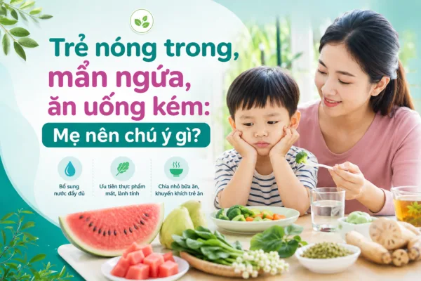 TRẺ NÓNG TRONG, ĂN KÉM: GỢI Ý THỰC PHẨM THANH MÁT CHO BÉ
