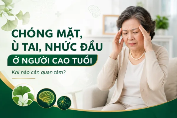 CHÓNG MẶT, Ù TAI, NHỨC ĐẦU Ở NGƯỜI CAO TUỔI VÀ CÁCH CHĂM SÓC