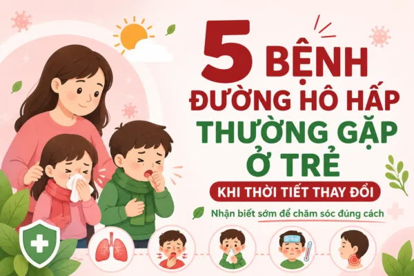 5 BỆNH ĐƯỜNG HÔ HẤP THƯỜNG GẶP Ở TRẺ KHI THỜI TIẾT THAY ĐỔI