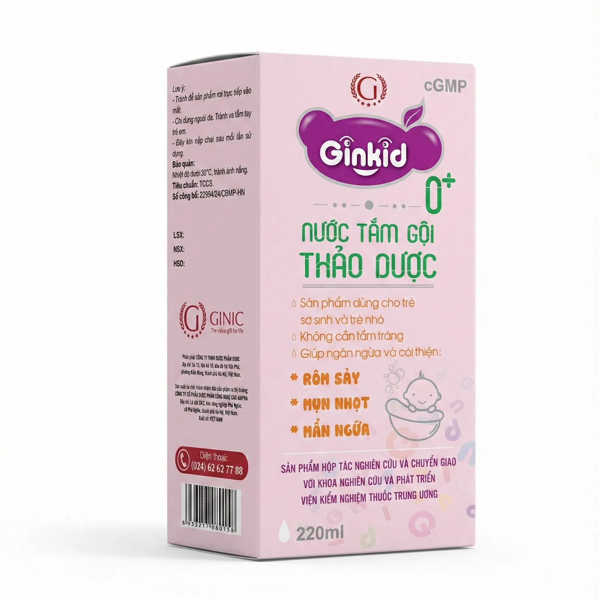 GINKID 0+ NƯỚC TẮM GỘI THẢO DƯỢC GINKID 0+ NƯỚC TẮM GỘI THẢO DƯỢC