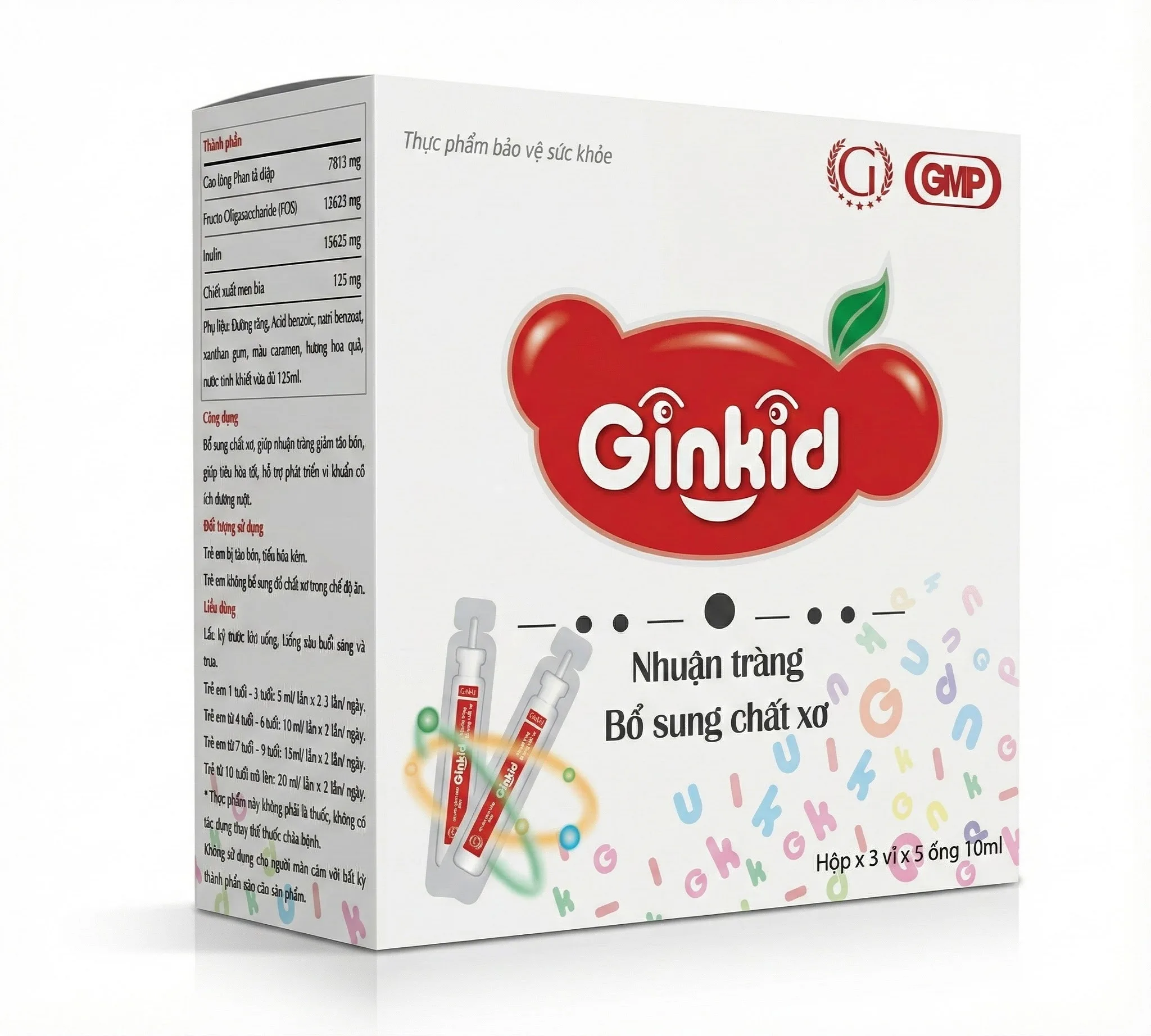 Tpbvsk GINKID NHUẬN TRÀNG BỔ SUNG CHẤT XƠ Tpbvsk GINKID NHUẬN TRÀNG BỔ SUNG CHẤT XƠ