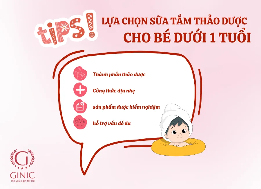 TIP LỰA CHỌN SỮA TẮM THẢO DƯỢC CHO BÉ DƯỚI 1 TUỔI: MẸ CẦN BIẾT GÌ ĐỂ BẢO VỆ LÀN DA NON NỚT CỦA BÉ?