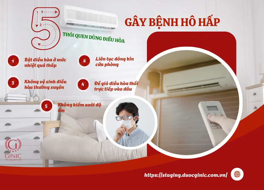 5 THÓI QUEN DÙNG ĐIỀU HÒA CÓ THỂ GÂY BỆNH HÔ HẤP 5 THÓI QUEN DÙNG ĐIỀU HÒA CÓ THỂ GÂY BỆNH HÔ HẤP