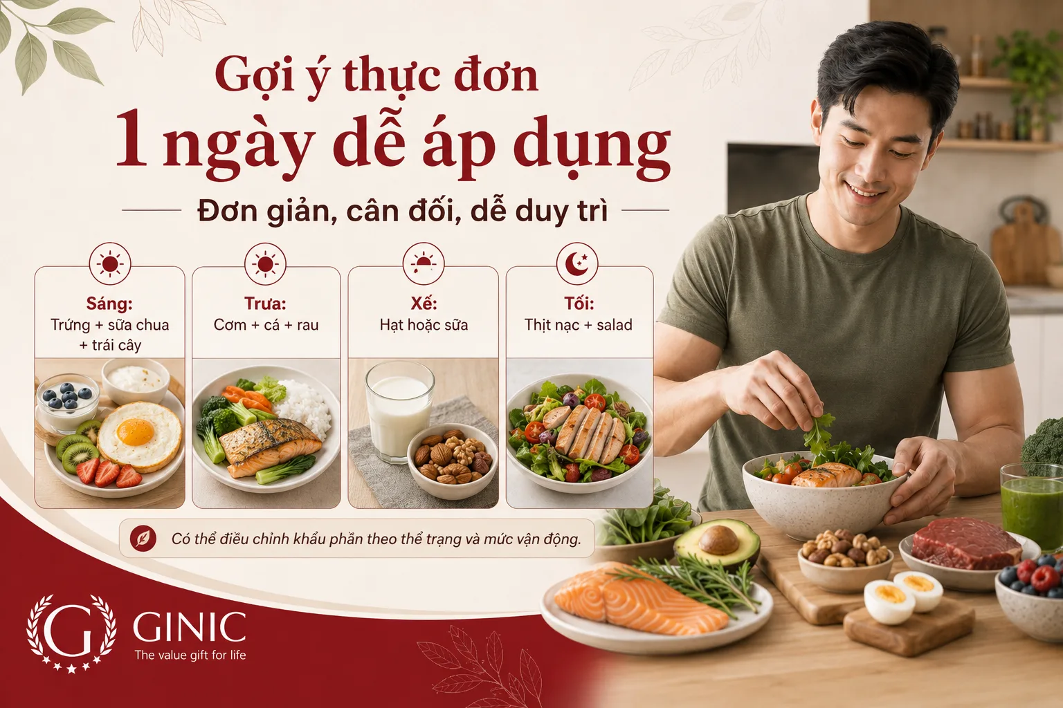 DINH DƯỠNG CHO NAM GIỚI: ĂN GÌ ĐỂ HỖ TRỢ SỨC KHỎE, SỨC BỀN VÀ SINH LỰC?
