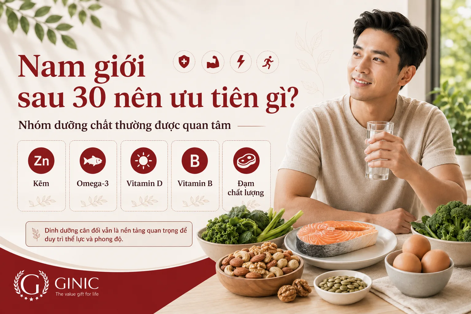 NAM GIỚI SAU 30 TUỔI NÊN BỔ SUNG GÌ ĐỂ DUY TRÌ SỨC KHỎE? NAM GIỚI SAU 30 TUỔI NÊN BỔ SUNG GÌ ĐỂ DUY TRÌ SỨC KHỎE?