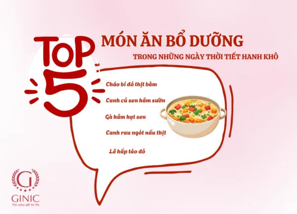 5 món ăn bổ dưỡng trong những ngày thời tiết hanh khô